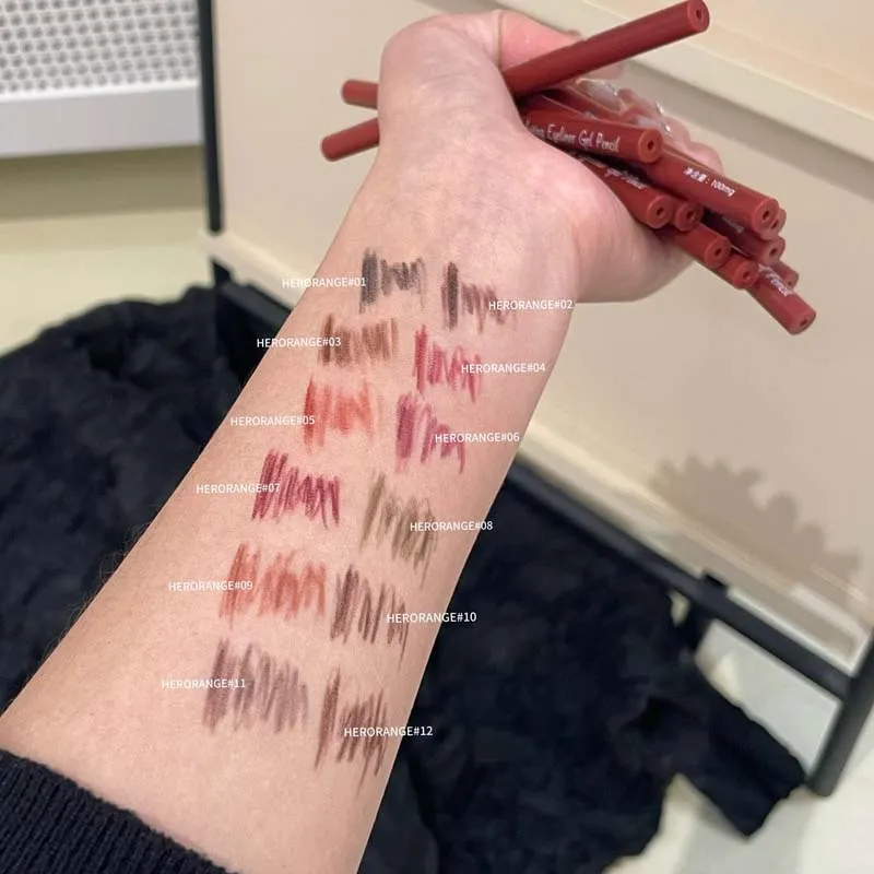 Herorange Glitter Eyeliner Pencil Ultra Fine Tip Smooth Color Enlarge Eyes Daily Light Makeup — image 7