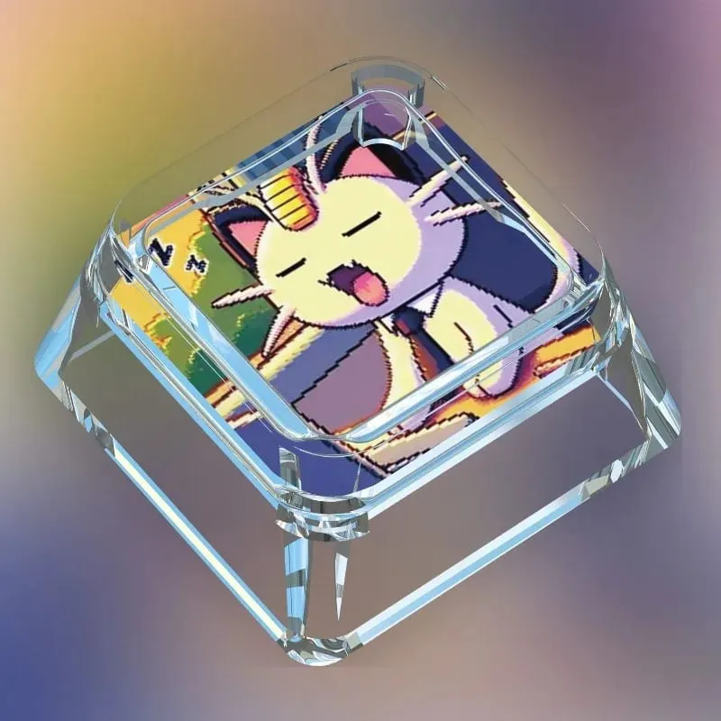 Creative Workman Style Pokémon Doll Transparent Single Keycap Cartoon Cute Snorlax Pikachu Cross Axis Mechanical Keyboard Keycap — image 12