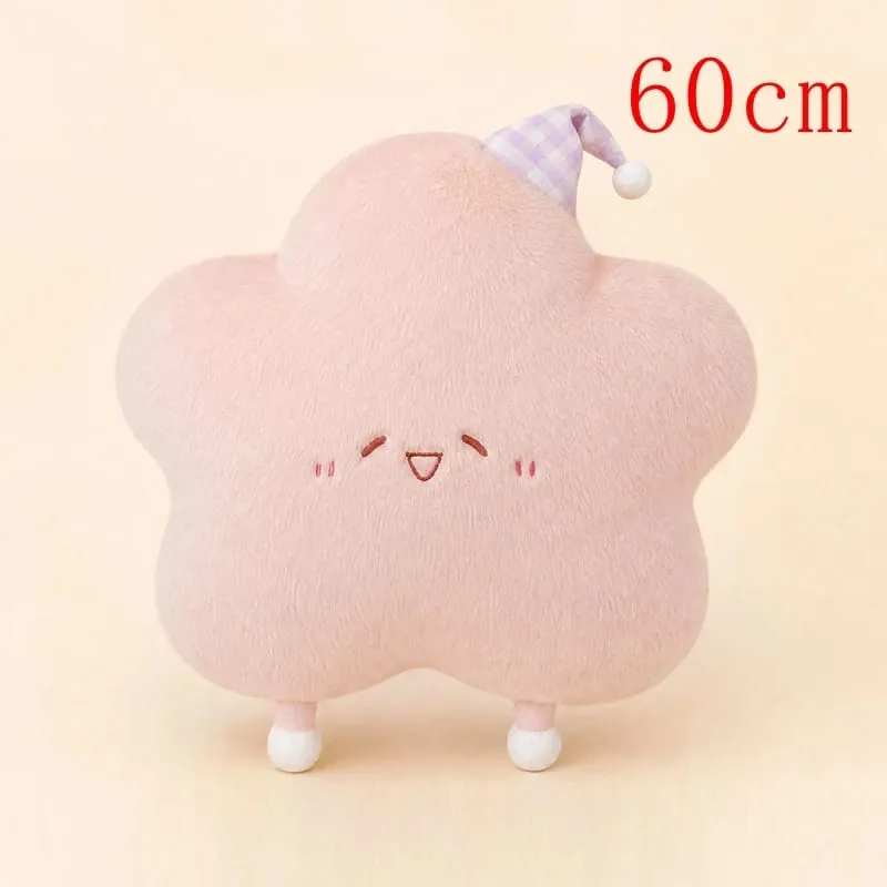 40-60Cm Bantal Mewah Bintang Lucu dengan Topi Tidur Bantal Boneka Bintang Lucu Bantal Sofa Berbulu Lembut Bantal Lempar Kamar Tidur Anak Perempuan Dekorasi Rumah — image 14
