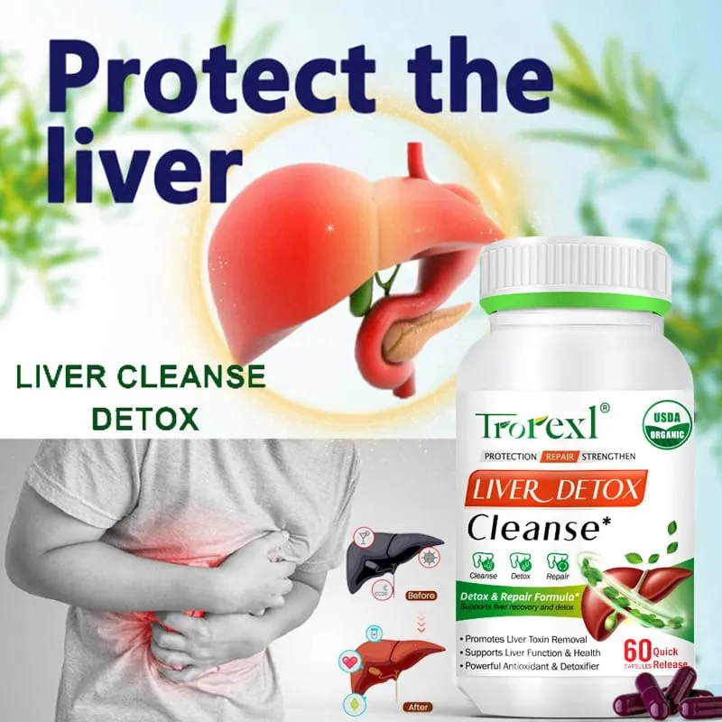 Capsule disintossicanti per la pulizia del fegato Supporto per il fegato per la salute Pillole riparatrici per la pulizia del colon Prevengono la cirrosi del fegato grasso A base di erbe naturali