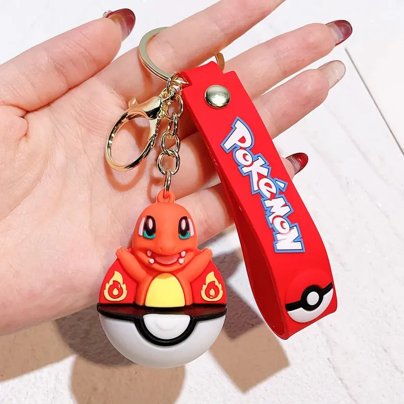 40 Style Wholesale Anime Pokémon Pikachu Eveen Keychain Cartoon Cute Charizard Keyring Student Backpack Car Key Chain Toys Gifts — image 29