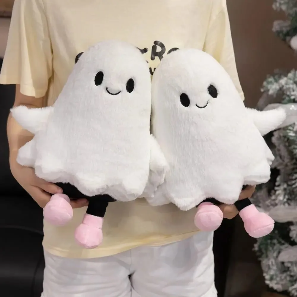 Simulation Little Ghost Interactive Handmade Cartoon Ghost Fluffy Collection Holloween Ghost Pillow Home Decor