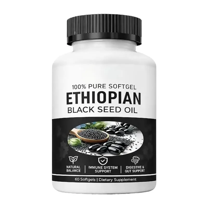 60 Capsules Bottle Black Seed Oil Supports Immune Joint Digestive Hair Skin Health Non-GMO Gluten Colon Cleansing Supplement