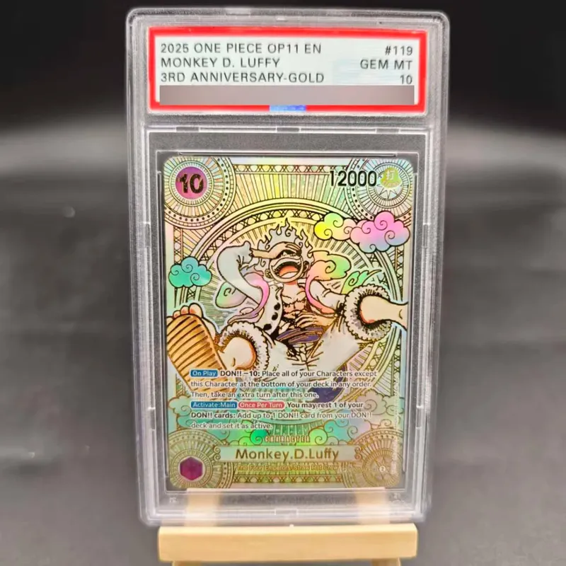 DIY ONE PIECE English Silver Nika Luffy Rating Card OPCG Hancock Ace Teach Zoro Copy Version Anime Collection Cards Gift Toy