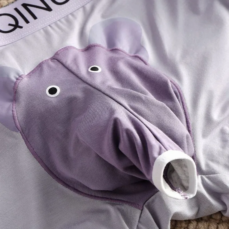 Cueca boxer masculina com estampa de elefante, cueca elástica com cintura 3d, macia, respirável, sono diário, casa, roupa íntima confortável — image 20