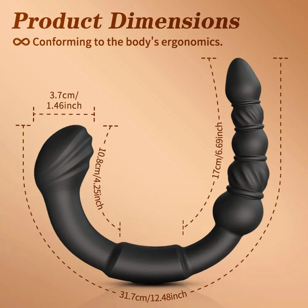 Dual-Ended Vibrating Wiggle Anal Beads Anal Balls for Men Gay Prostate Massager Double Heads Butt Plug Anal Sex Toy Adult Goods — image 4