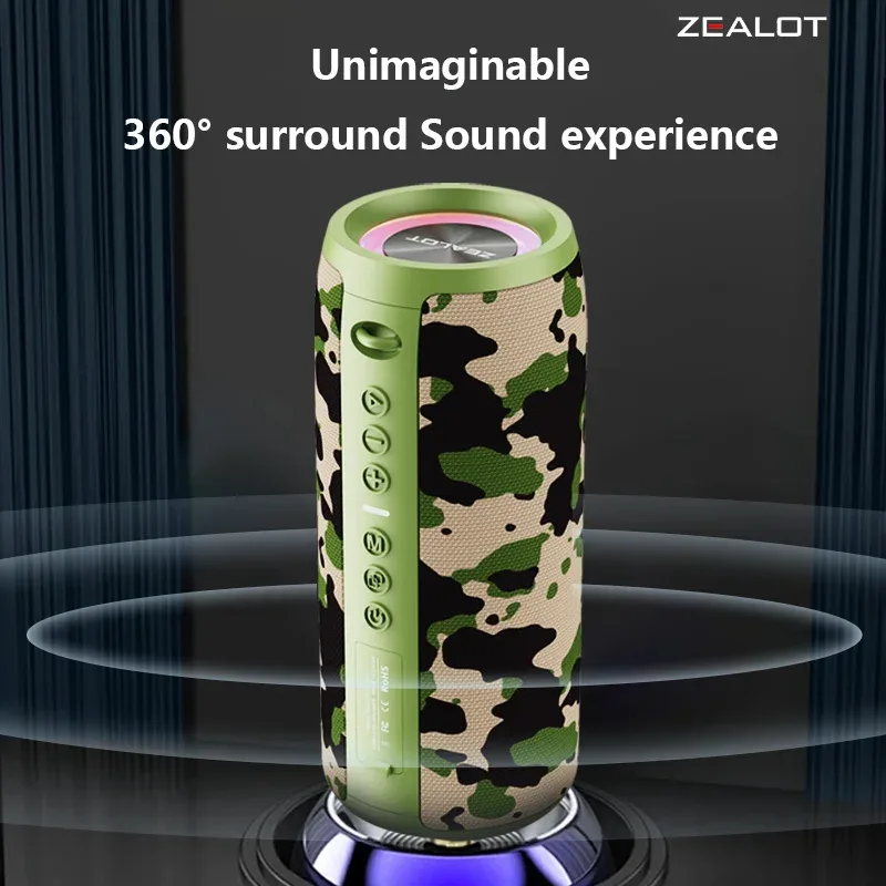 S51 Pro 40W Wireless Speakers Outdoor Portable Subwoofer Speaker 5200mAh Battery 24 Hours Playtime Loud Stereo.