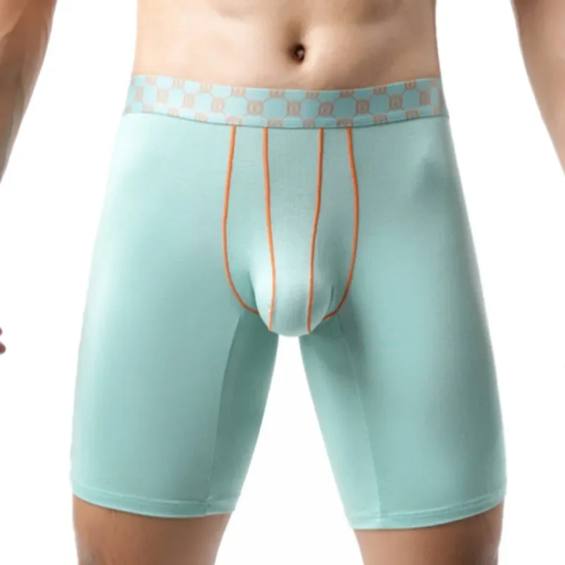 Bamboo Fiber Boxer Shorts Mens Underwear Cueca U Convex Pouch Panites Man Extended Long Underpant Male Plus Size Boxers M-XXL — image 12