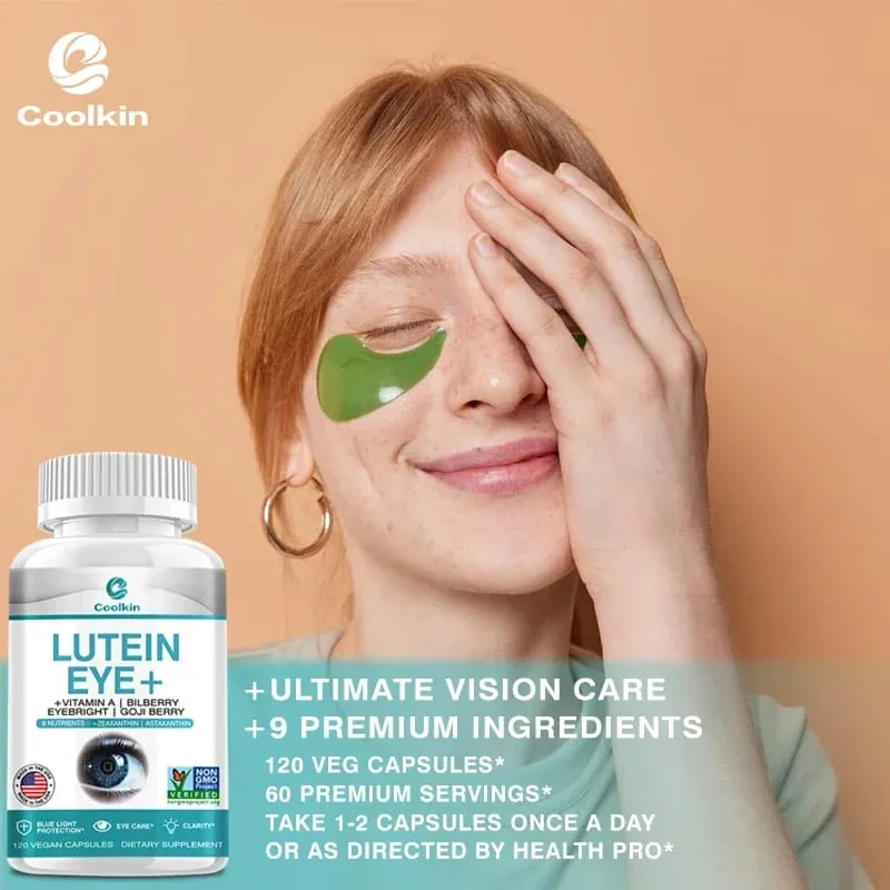 Luteïnesupplement - Vitamine A + Bosbes Ogentroost + GO JI Wolfberry om vermoeidheid en droogheid van de ogen te verlichten Capsules