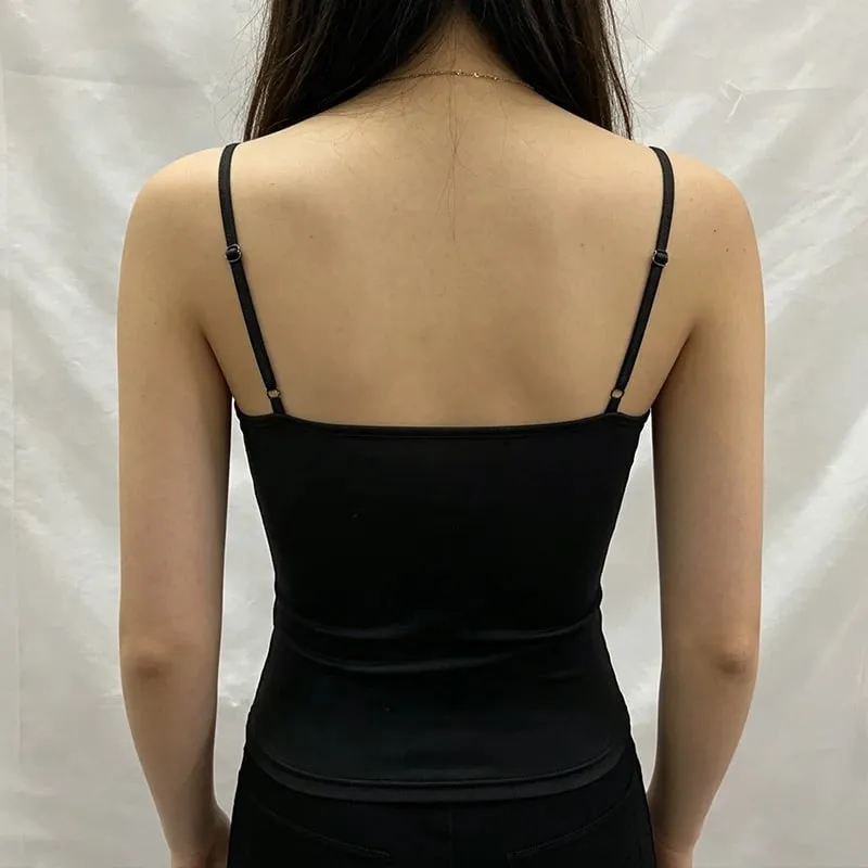 Women Lace Trim Spaghetti Strap Cami Top Cute Glasses Cat Print Slim Y2K Coquette Summer Sleeveless Crop Tank Top — image 4