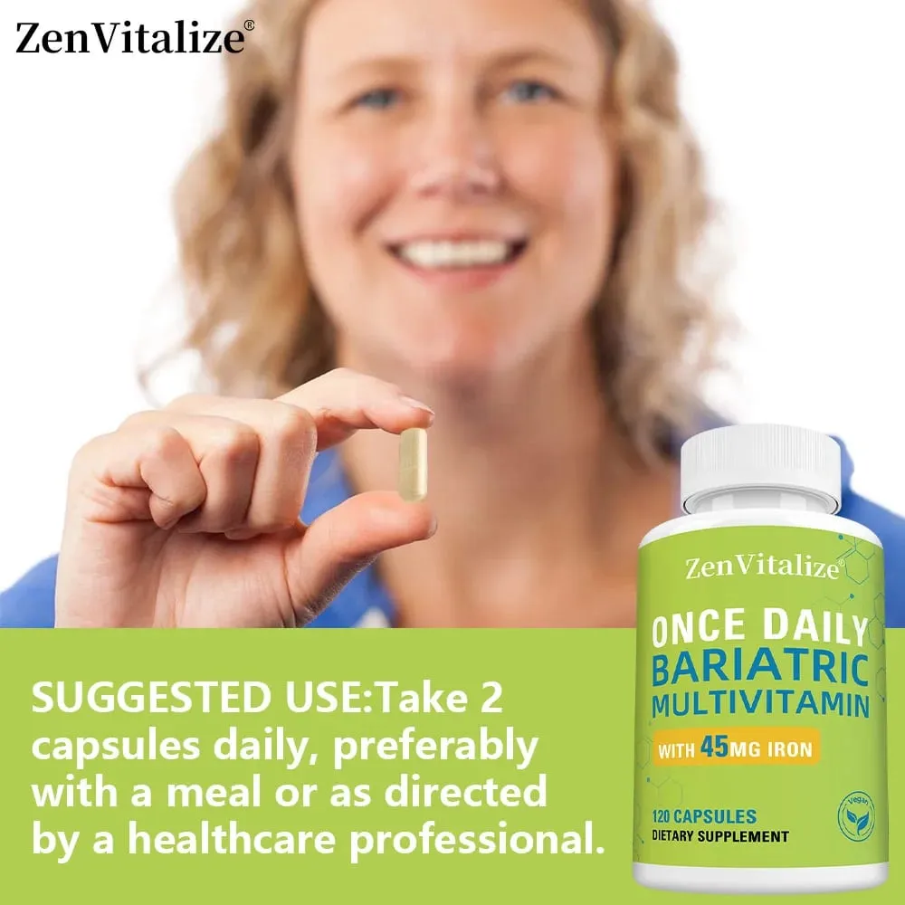 Daily Multivitamin & Minerals Capsules with Iron Immunity Energy Hair Skin & Nail Support Nutrition After Bariatric Surgery — image 7