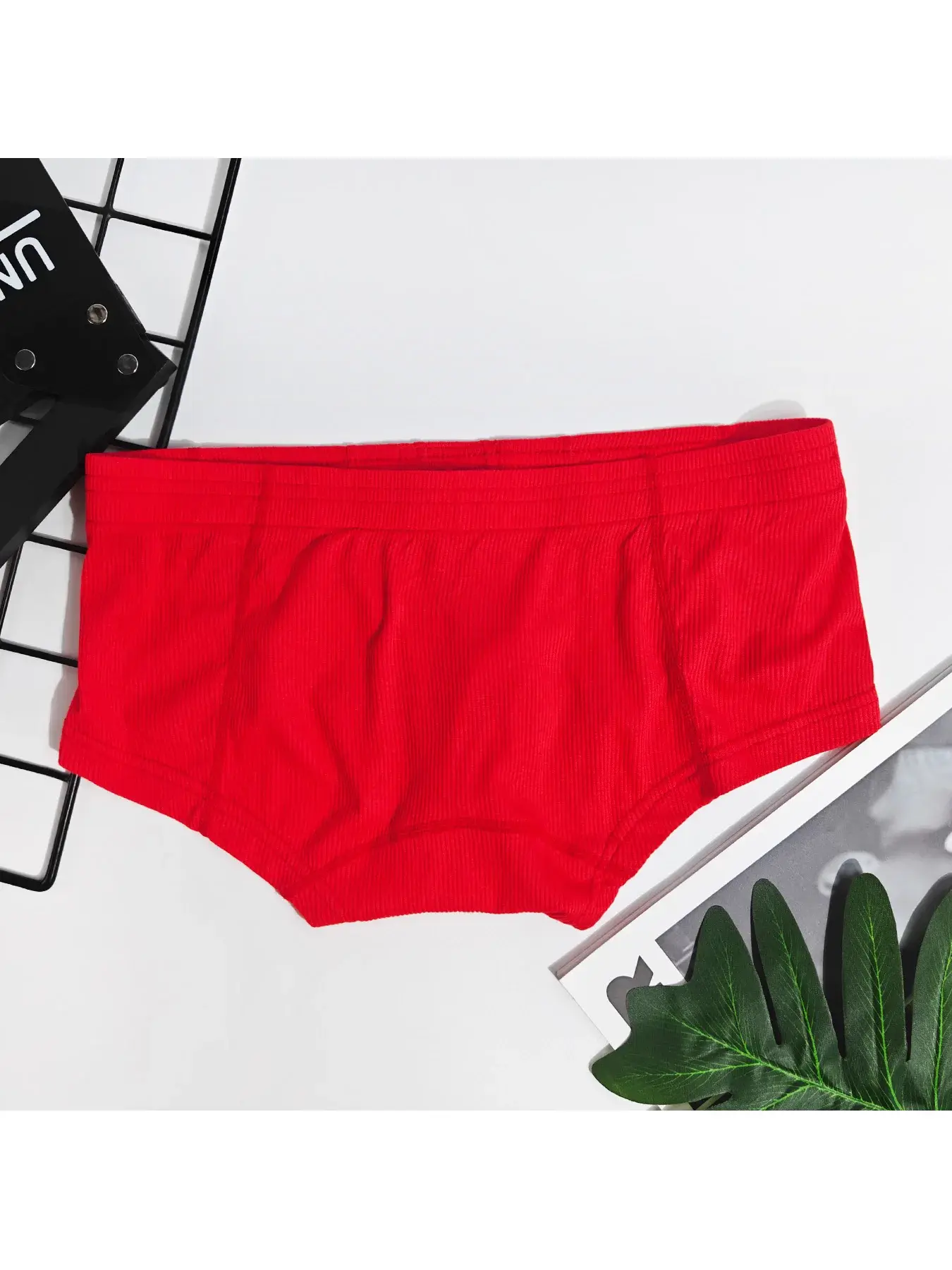 Men's Flat Underwear, Made of Synthetic Viscose, High Elasticity, Raised, Button Decoration, Comfortable Slim Fit Solid Color — image 16