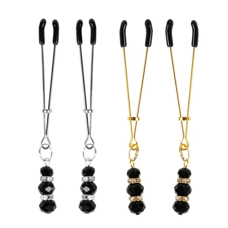 Sexy Flirt Nipple Clamps Breast-fed Sex Toys BDSM Labia Breast Stimulation Massager Nipple Clamps With Chain Clips Fetish Slave — image 1