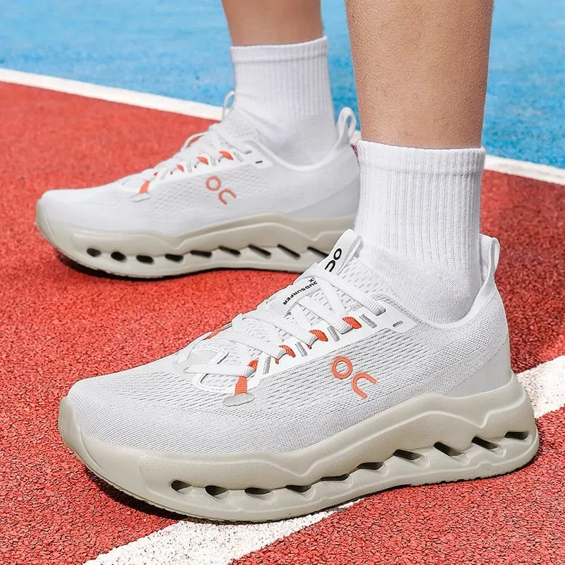 Men's Running Shoes Breathable Mesh Shock Absorption Hollow Out Sole Lightweight Sports Sneakers Non-slip Walking Shoes — image 7