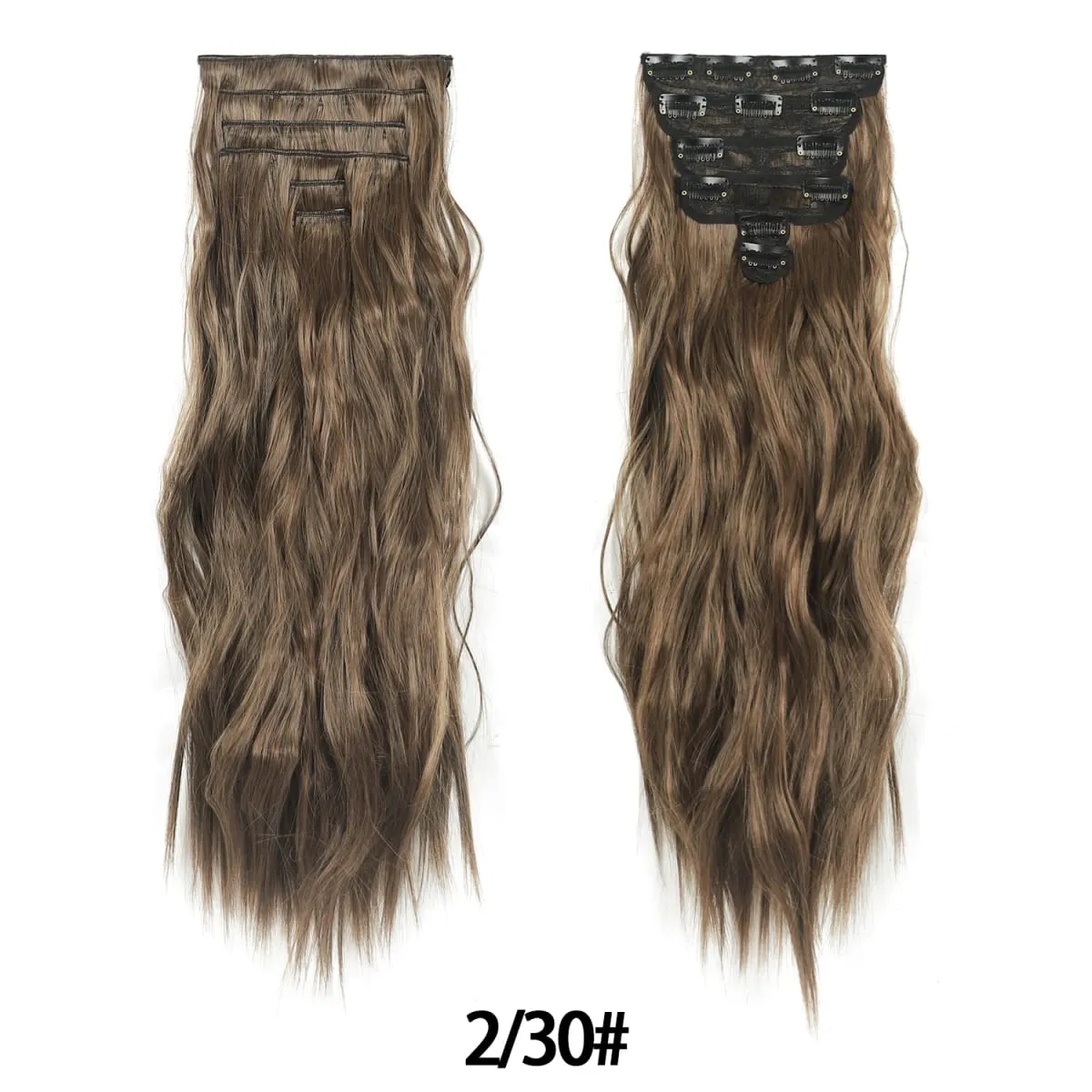 Clip in Hair Extensions 6PCS Thick Synthetic Hair Long Beach Waves hair Invisible Lace Weft Natural Soft Hairpieces for Women