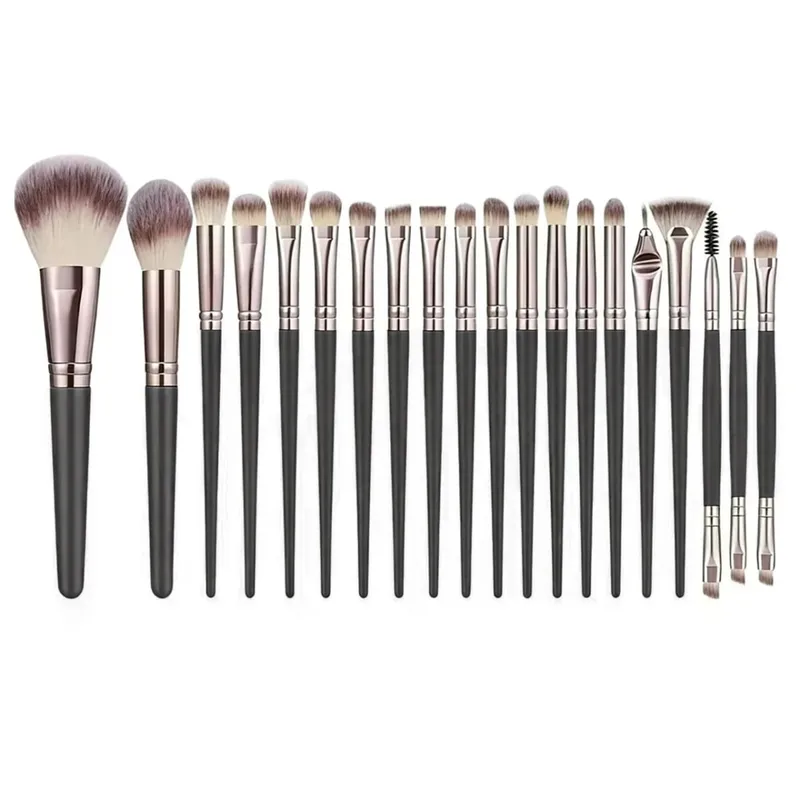 20Pcs Professional Makeup Brushes Set Soft Synthetic Hair Cosmetic Brush for Foundation Eyeshadow Eyebrow Eyeliner Blending Make
