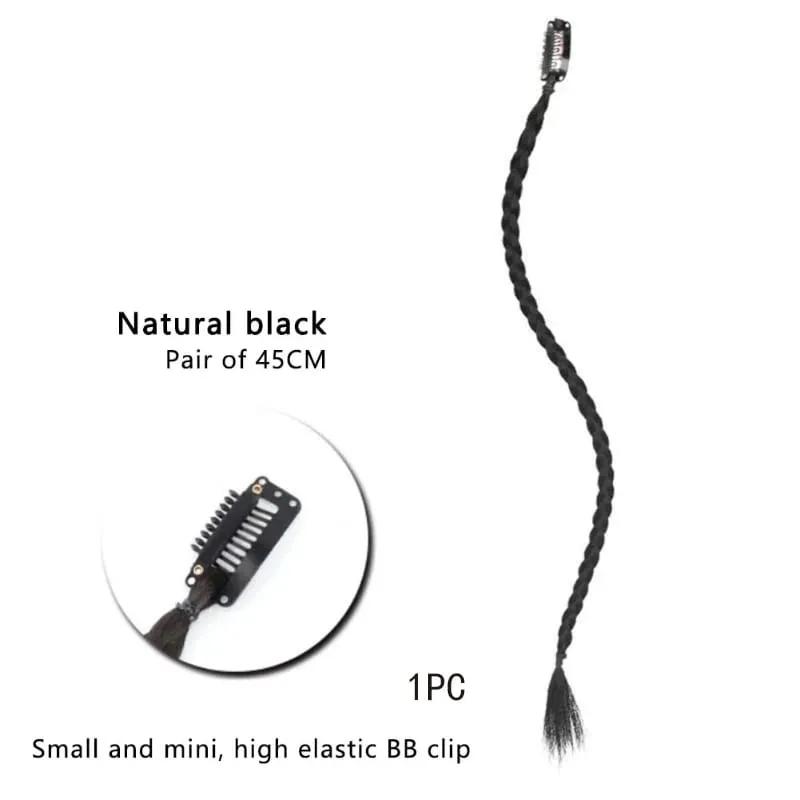 1pcs Synthetic Braid Wig With Strong BB Clip Lightweight Box Braid Ponytail Hair Piece for Women for Party Daily