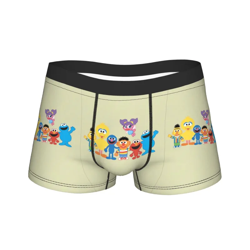 S-Sesames Streets Tango Elmo & Grover Underwear Men Shorts Briefs Funny Boxershorts Quality Customs Oversize Panties — image 8