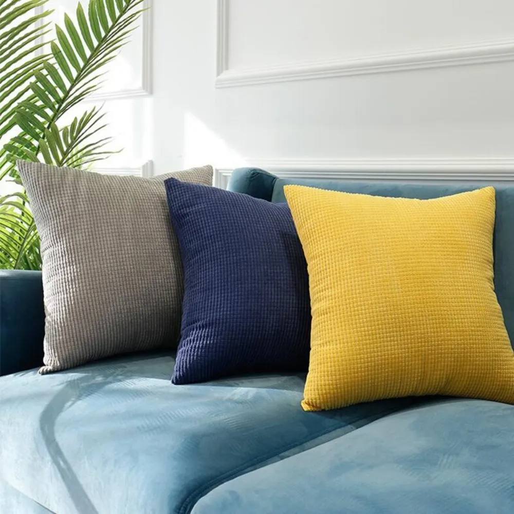 Solid Luxury Square Cushion Cover 30x50/40x40/45x45/50x50cm Soft Decorative Throw Pillow Case for Sofa Car Home — image 3