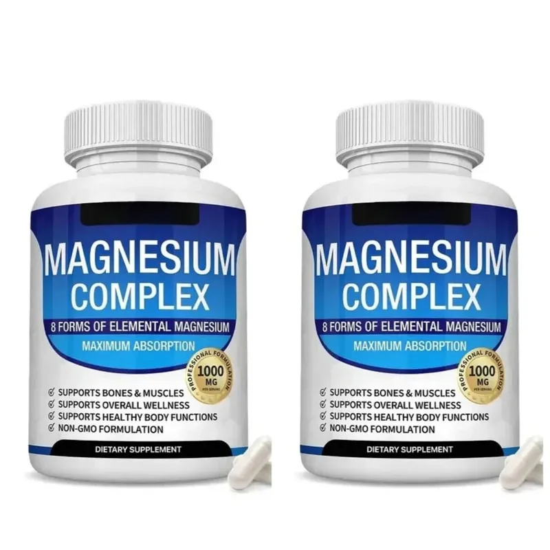 Magnesium Complex Capsules 8 Forms 1000mg Oxide Glycinate Malate For Sleep Bone Muscle & Wellness Support Adult 90 Count — image 9