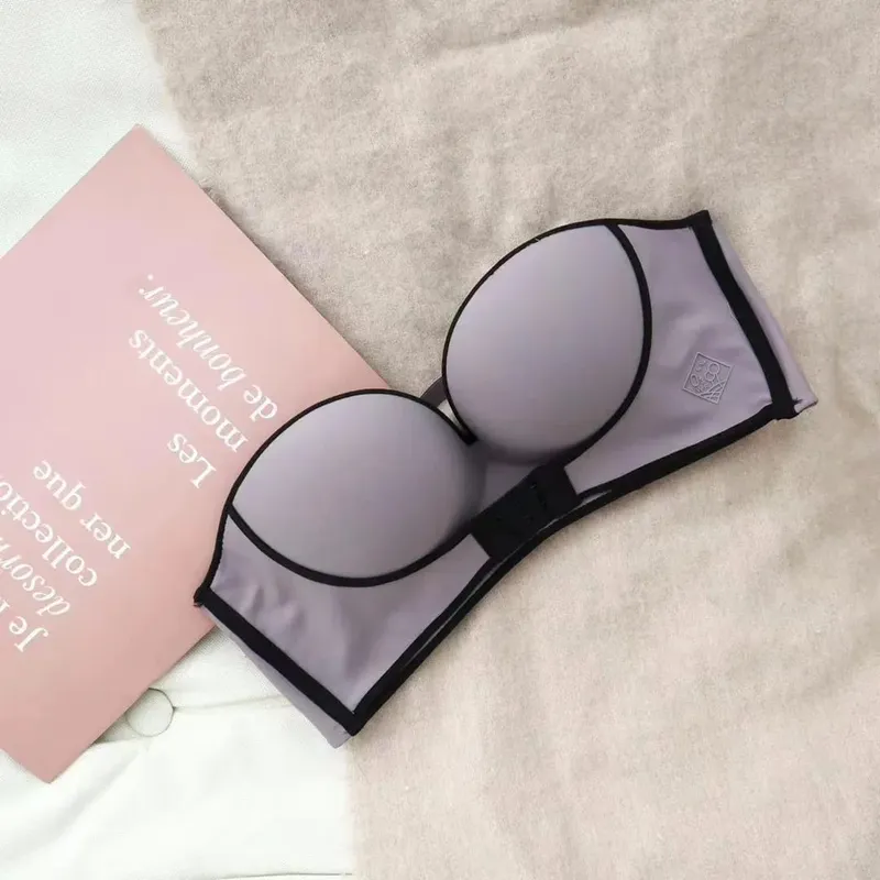 NEW Women's Cotton Bra Sexy Underwear Fashion Push Up Comfort Brassiere Strapless Breathable Underwear Female Lingerie — image 6