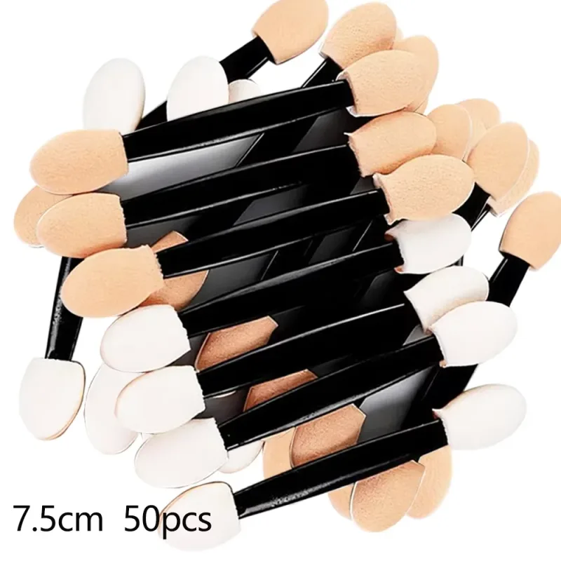 10/30/300pcs Double Ended Eyeshadow Brush Eyeshadow Applicators 6.2cm Makeup Sponge Brushes For Women Cosmetic Beauty Tool