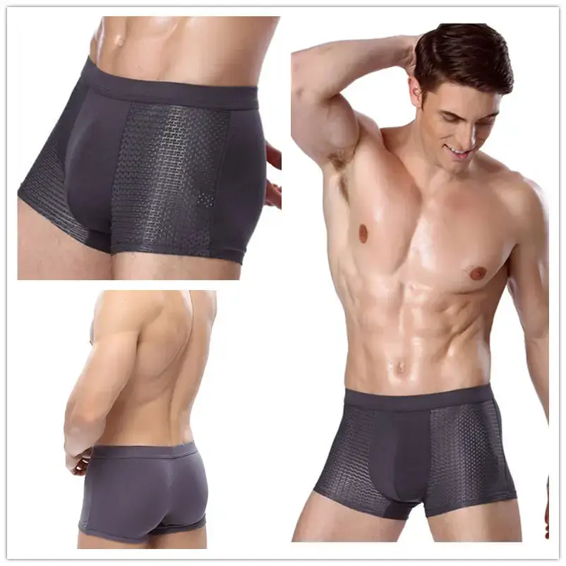 Culotte Homme caleçon Homme Pack short Boxers sous-vêtements Slip Homme Calzoncillos trou bambou grande taille