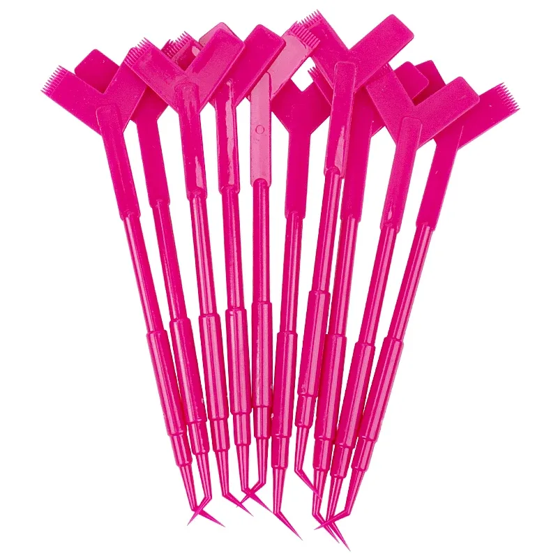 10Pcs Wiederverwendbare Kunststoff Wimpern Dauerwelle Stick Tool Wimpern Verlängerung Y Form Kamm Lash Lifting Curler Applikator Make-Up Pinsel — image 11
