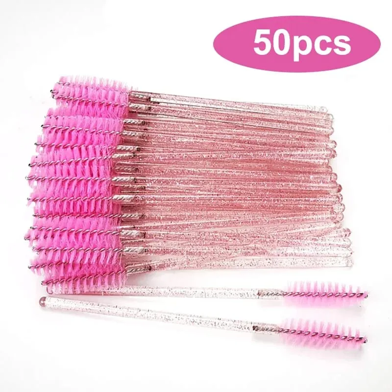 Atacado escova de cílios varinhas de rímel atacado carretéis sobrancelha chicote escovas de limpeza aplicador ferramentas de maquiagem 50/1000/2000 pçs