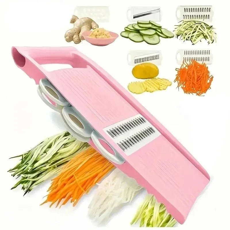 Mandoline Slicer for Kitchen 5-in-1 Mandoline Food Slicer Potato/Cheese/Vegetable/Carrot/Cucumber Grater — image 1