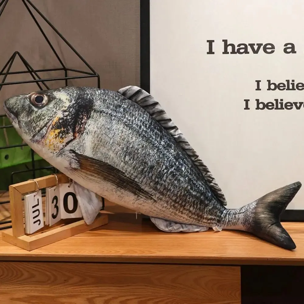 Sofa Cushion Perch Simulation Fish Pillow Stuffed Grouper Cartoon Fish Soft PP Cotton Fish Anime Pillow Gifts — image 8