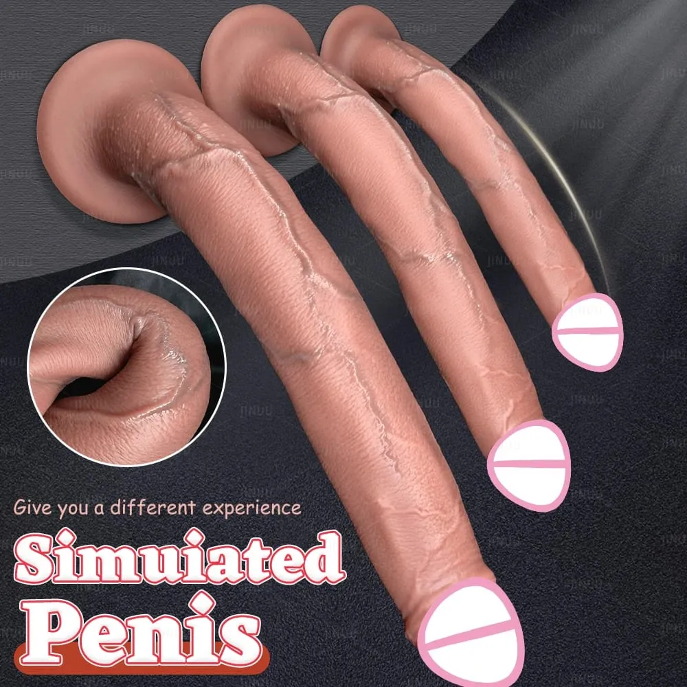 Realistic Long Dildo Anal Plug with Suction Cup Strap-on Penis Butt Plug Long Dick Sex Toys for Women men Phallus Anal Dilator — image 4