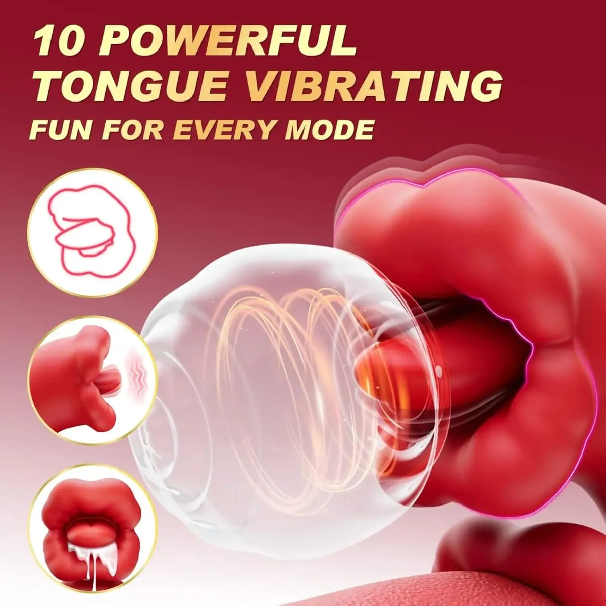 Luxurious Field Clitoral Tongue Scroll Vibrator for Women Clit Nipples G-Spot Female Vagina Massager Vibrator Adults Sex Toys