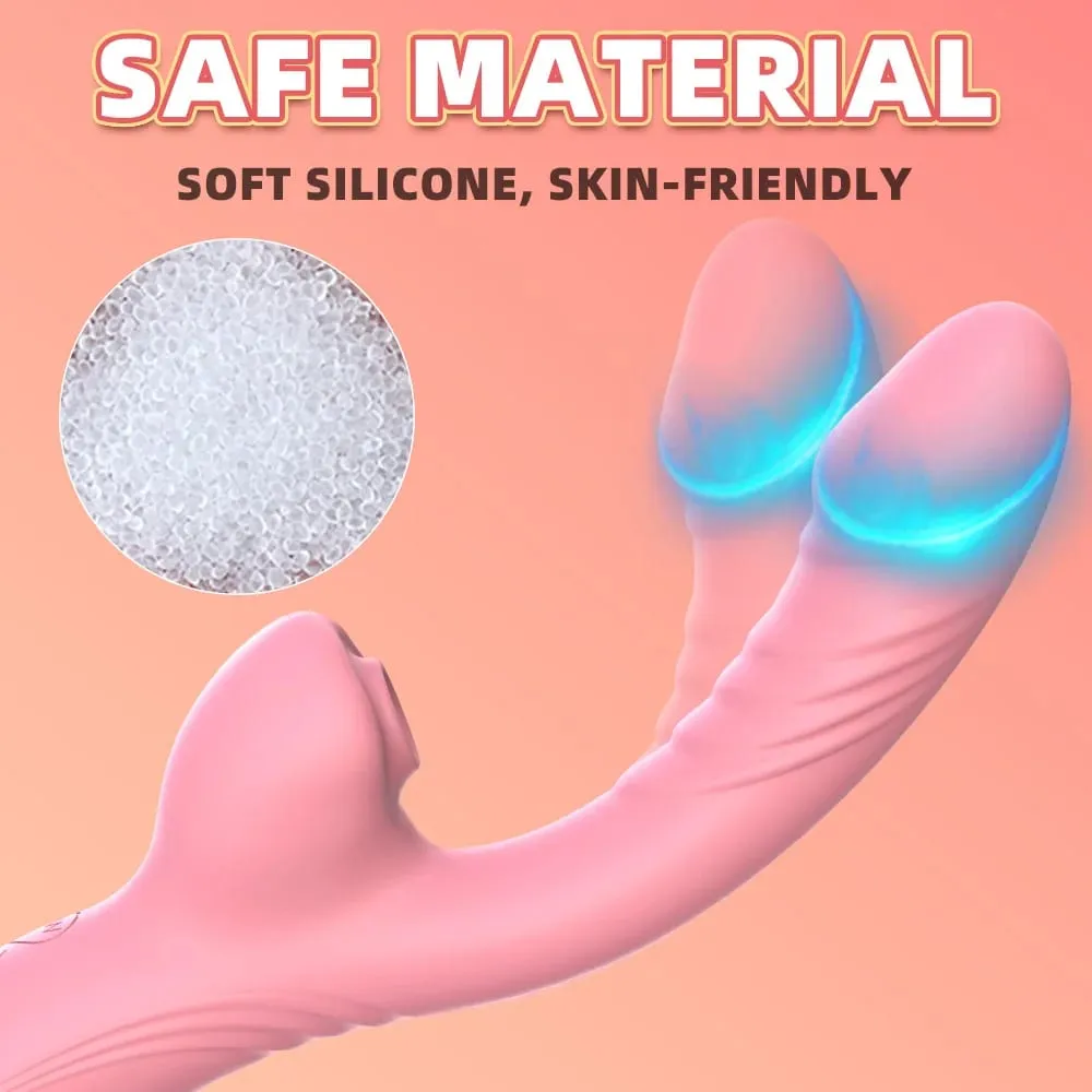Sucking Or Licking Vibrator Vagina Massager Wand Adult Women Female G-Spot Stimulation Dildo Clitoris Sucker Lesbian Sex Toy — image 5