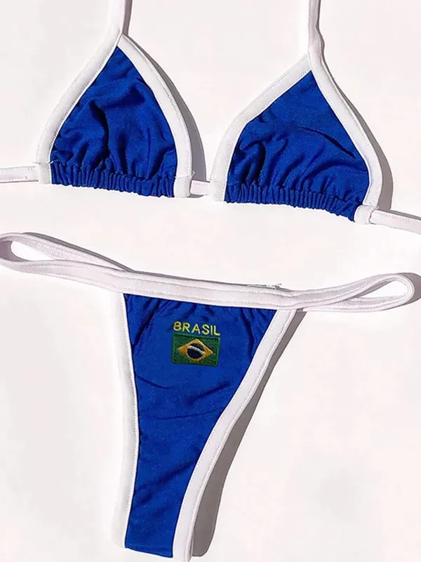 2026 New Summer Embroidery Lingerie Set Sexy Sports Style Bra & Thong Panties Brazilian Bikini Split Underwear Suit — image 9