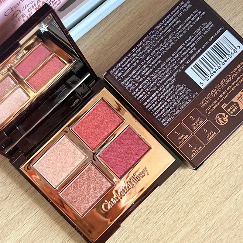 Charlotte Tilbury Four Color Palette Pillow Talk Eraggera Eyes Small Gold Tube Lipstick Madaling Mag-apply ng Makeup Portable Cosmetics