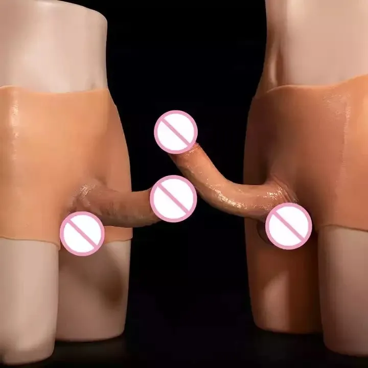 Realistic Hollow Feeling Silicone Skin Dildo Pants soft Penis Sleeve for Couples Strapon Sex toys dick men gay18 Panties Lesbian — image 2