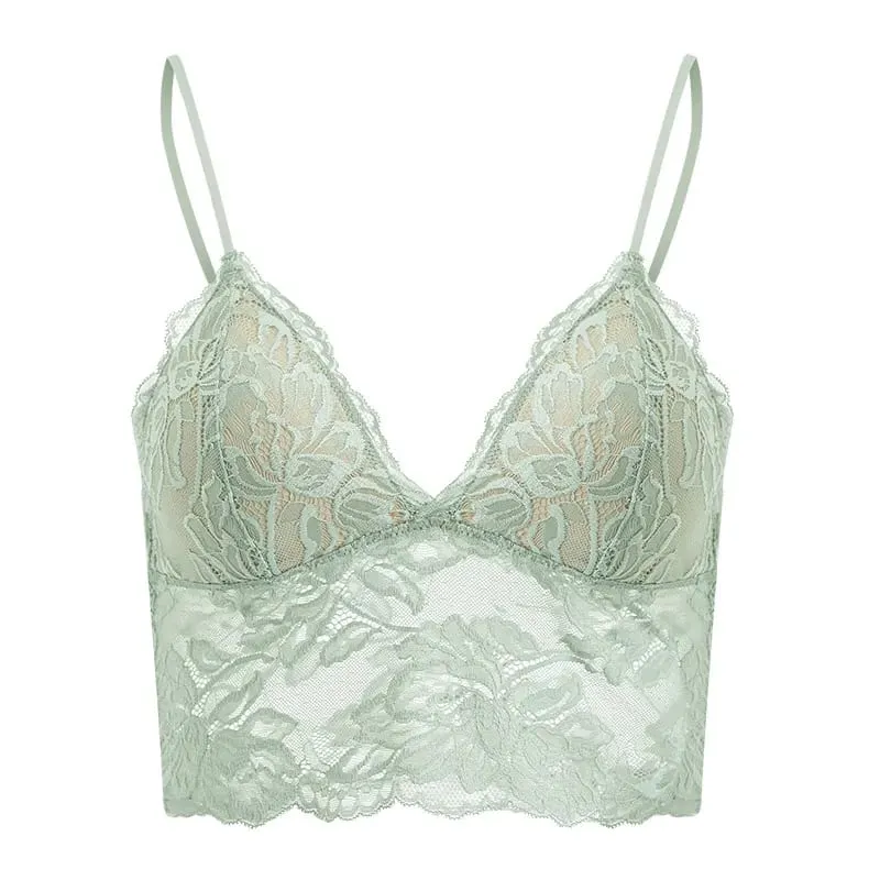 Women's French Thin Lace Wireless Set Strapless Triangle Cup Slim Invisible Bra Perfect for Big Bust To Look Smaller Daily S-xl — image 9