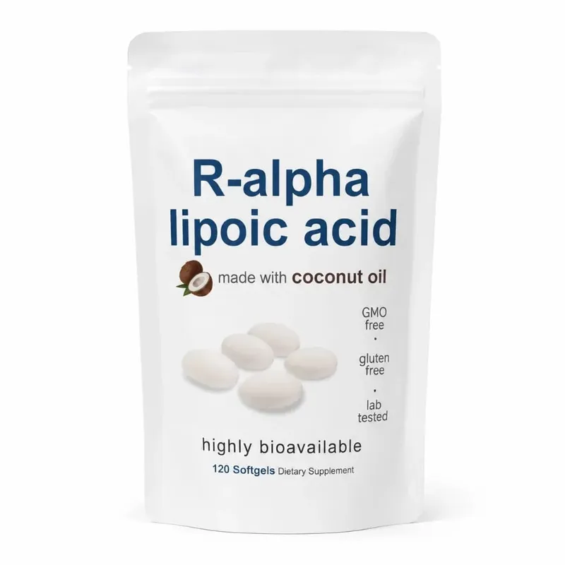 Alpha Lipoic Acid 600mg Softgels with MCT Oil Antioxidant Dietary Supplement Non GMO Gluten Free Soy Free 120 Softgels for Adult