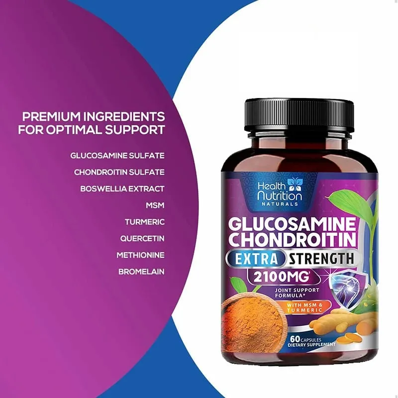 Glucosamina Condroitina Curcuma MSM Supporto articolare a tripla forza 2100 mg — image 4