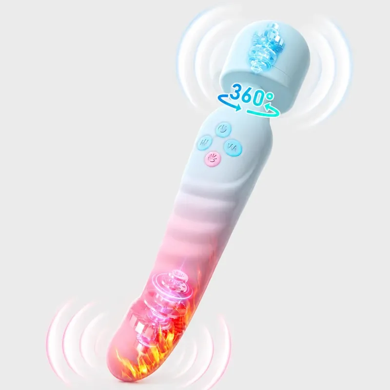 Heating AV Wand Vibrator for Women G-Spot Clit Stimulator Nipples Vagina Massager Magic Wand Female Masturbator Adult Sex Toys