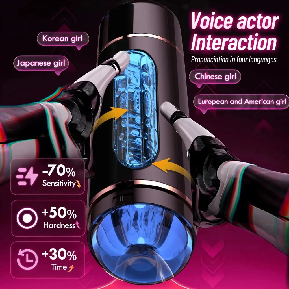 Giocattolo sessuale per uomo Coppa per masturbazione maschile Masturbatore per uomo Figa tascabile Voce automatica intelligente Allenamento del pene Vibratore Pompino Macchine del sesso Glande Trainer — image 7