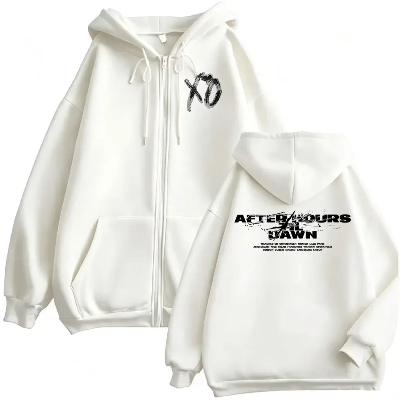 The Weeknd XO After Hours Til Dawn 2026 Europe Tour Cardigan Sweatshirt Jacket Men Women Casual Cozy Fleece Zipper Hoodies Coats — image 7
