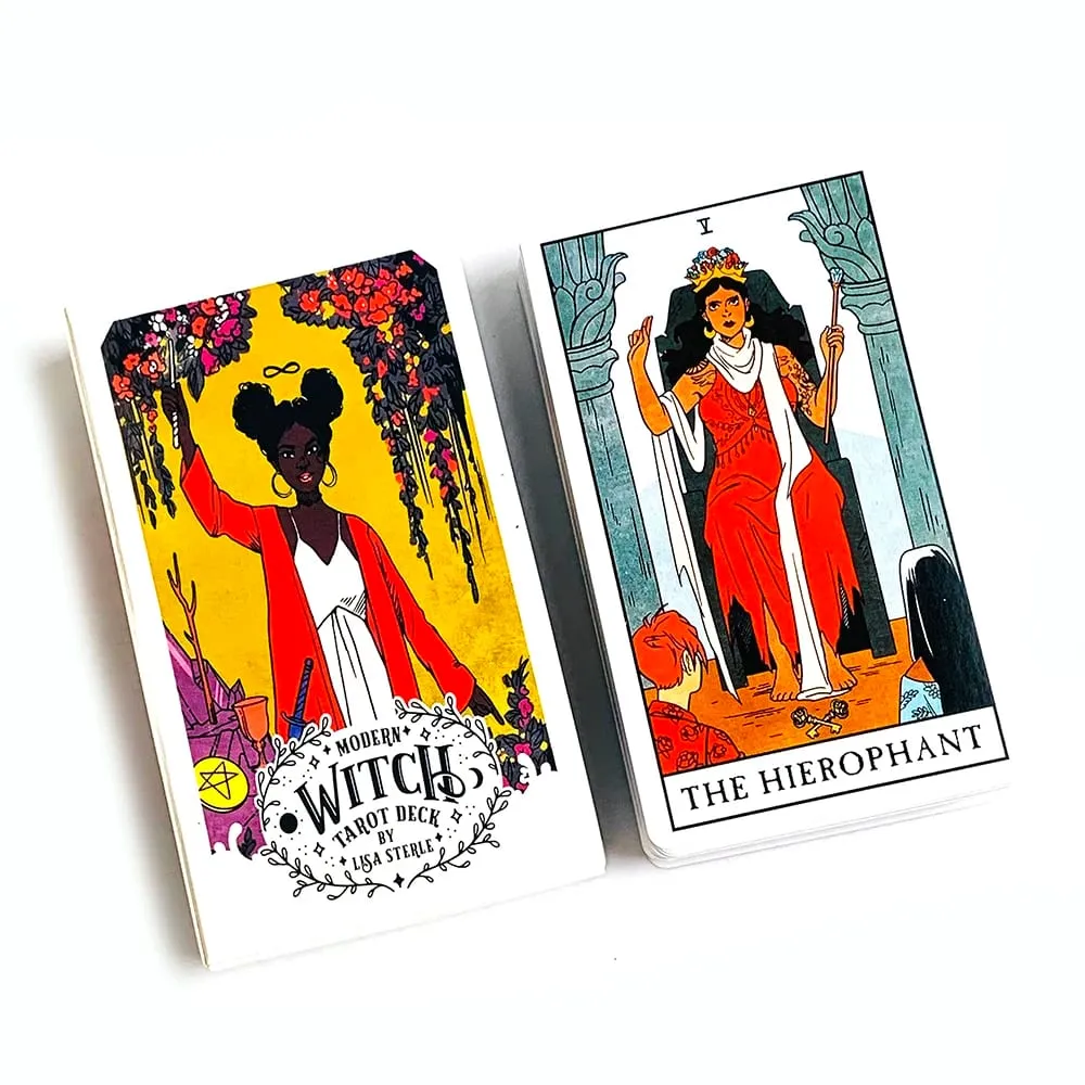 Modern Cadı Tarot Kartları 78 Güverte Oracle İngilizce Kehanet Borad Oyun Oynama, Yeni Başlayanlar İçin Mükemmel Kadın Kızlar Kişisel Kullanım — image 2