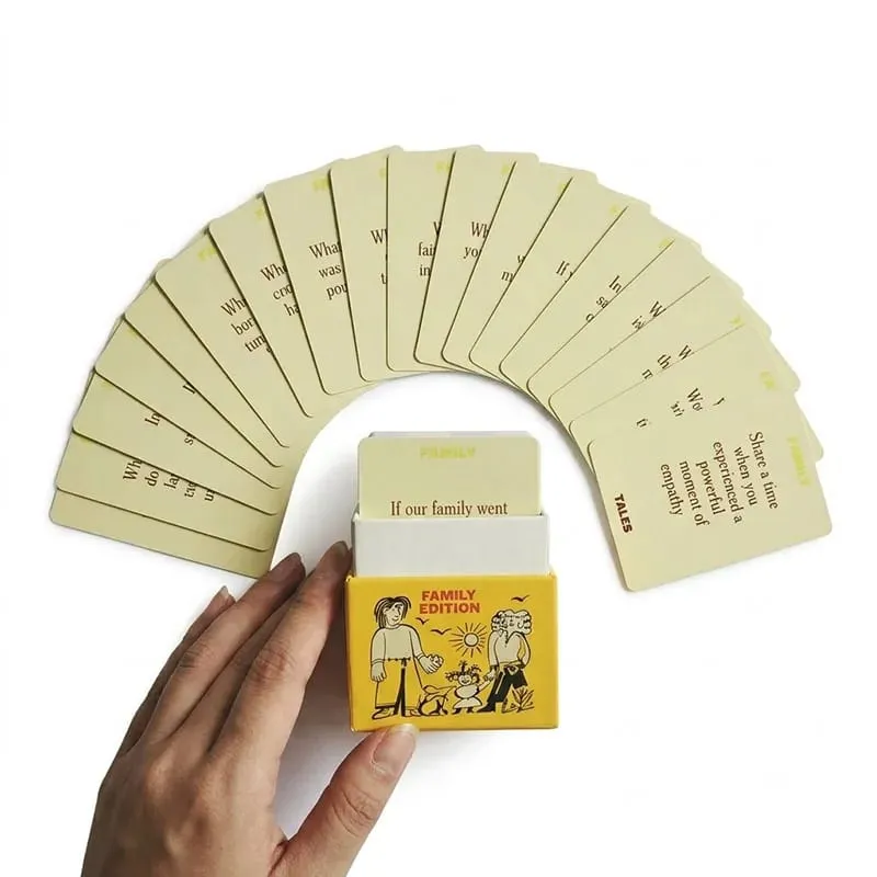 Screen Free Family Game Night Icebreaker Cards Deep Conversation Board Game Vintage Card Game Gift for Kids Parents Table Talk — image 1
