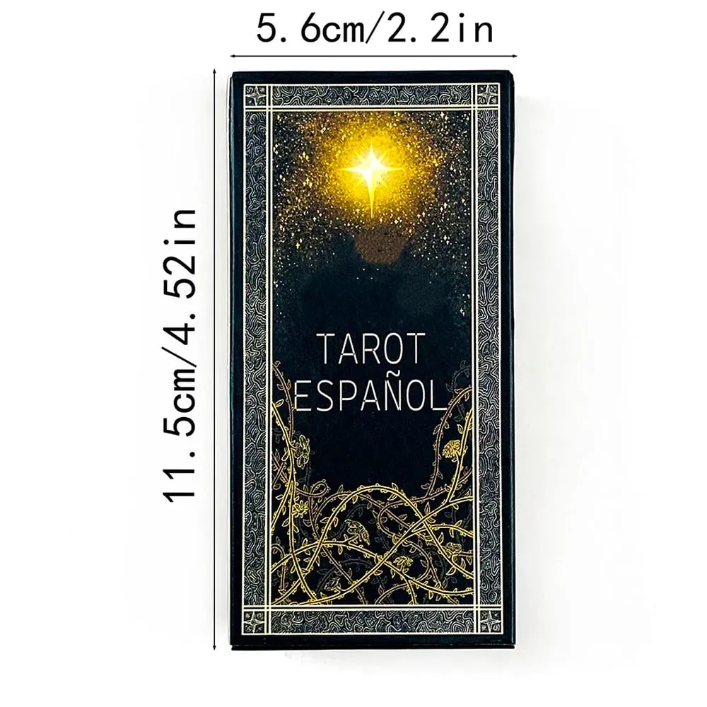 Spanish Tarot Deck 78pcs Cards Predictive Divination Board Game Family Gathering Cards Game Meditation Travel & Gift Giving