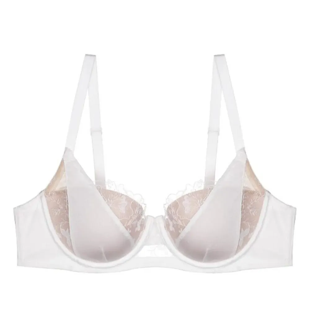 セクシーなBANERDANNI Fransk stil Spets-BH Set Färgblock Mjukt bygel Tunn Cup Minimizer Lyftstöd Komfortunderkläder Dam M-40 — image 3