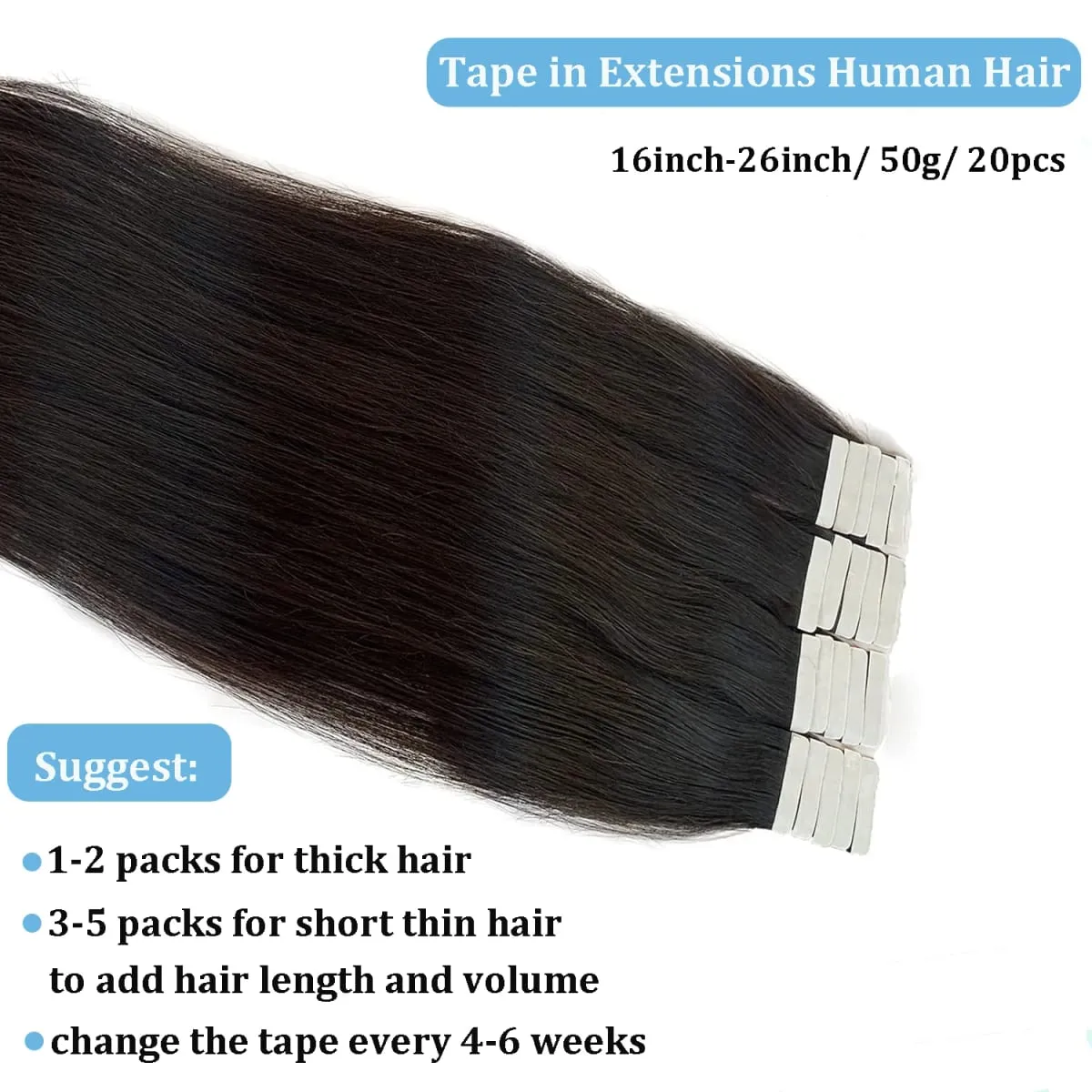 Straight Tape In Hair Extensions 100% Human Hair Blonde Brown Double Sided Adhesive Tape In Hair Natural Seamless Skin Weft — image 4