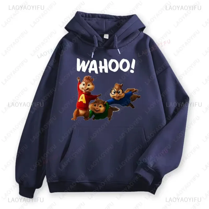 Hoodie Anime Alvin And The Chipmunks Sweater Uniseks Pakaian Jalanan Kasual Motif Huruf A Ramah Lingkungan Promo