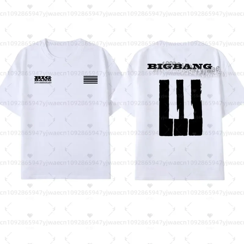 Bigbang 20-årsjubileumskonsert T-shirt G-Dragon fans Kortärmad unisex kvinnor Andas svettabsorberande t-shirt herrhuvtröjor